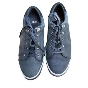 UGG Women’s Brock II Waterproof Black Suede Leather Skate Sneakers Size 8